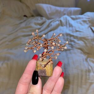 Prosperity Tree Copper Wire Stone and Beads hippy